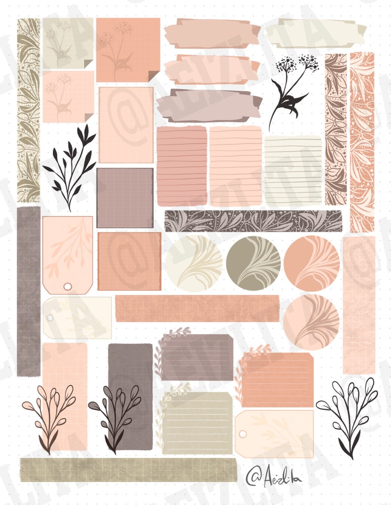 63 Digital Planner Stickers - Goodnotes Journal/diary/notebook ...