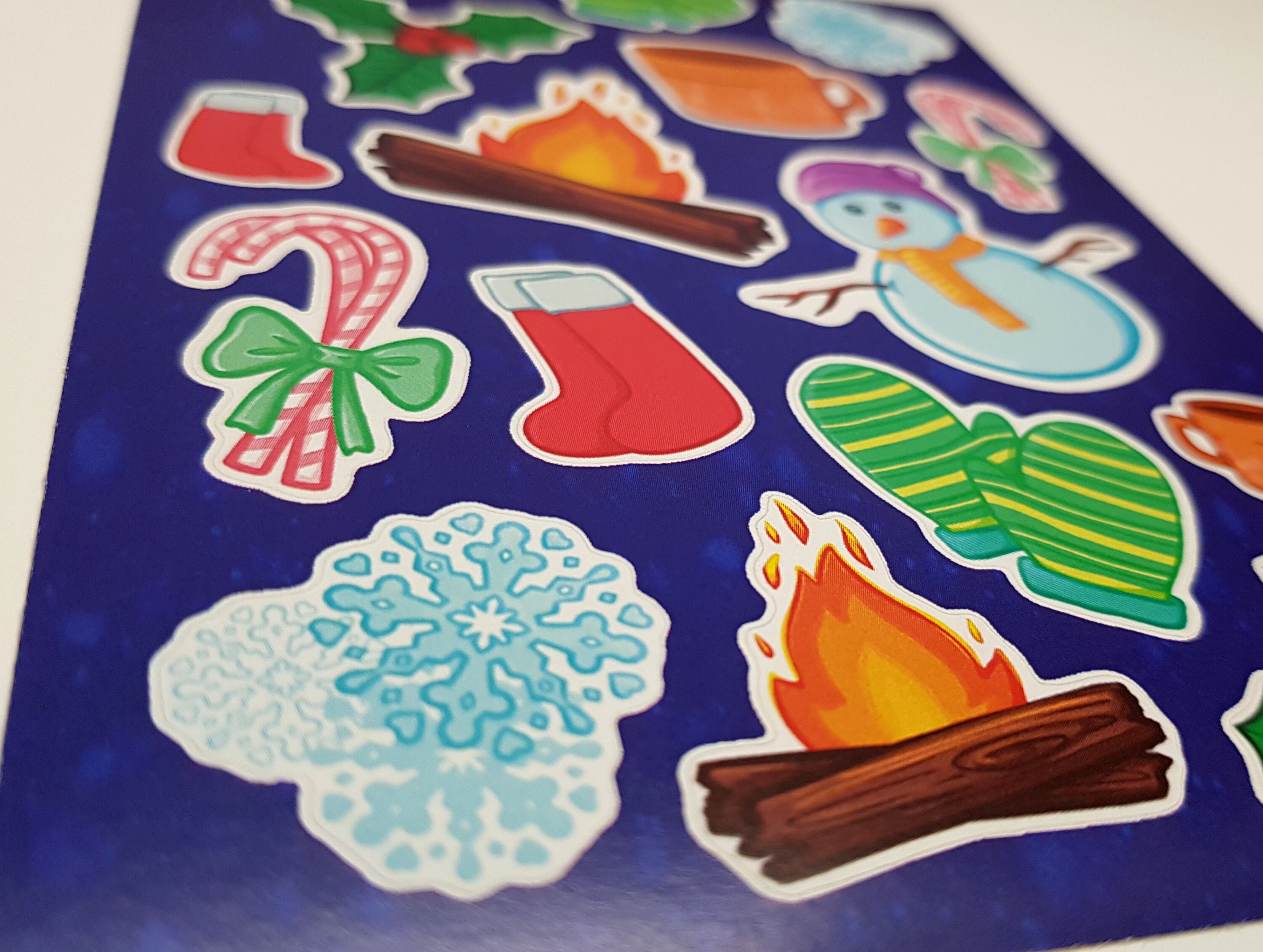 15 Winter Stickers on A6 Sheet Matt Premium Paper Seasonal Theme/xmas/christmas/december/january ...