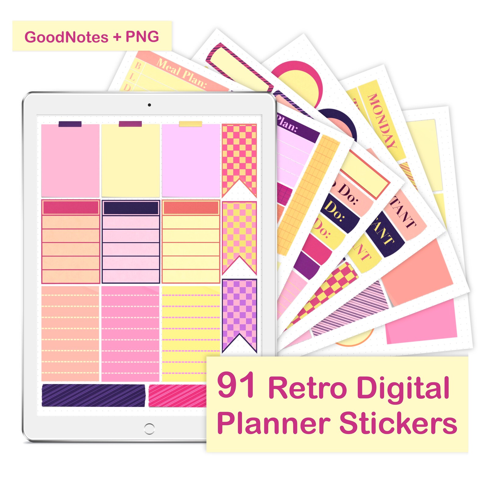 Digital Stickers Goodnotes Journal Planner Digital Planner 