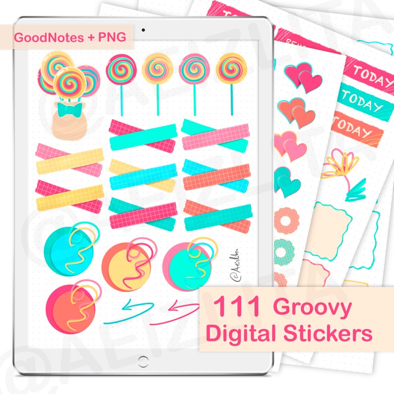 111 Digital Stickers Goodnotes Planner/journal/diary Etsy UK