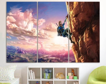 The Legend of Zelda-canvas Zelda-dekor Barnrumskonst Barnrumstavla Videospelskonst Zelda-canvas Present till spelaren Dekor Legend of Zelda-vägg