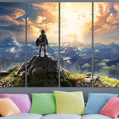 The Legend of Zelda canvas Zelda decor Kids room art Nursery print Video game art Zelda canvas Gift to the gamer decor Legend of Zelda wall