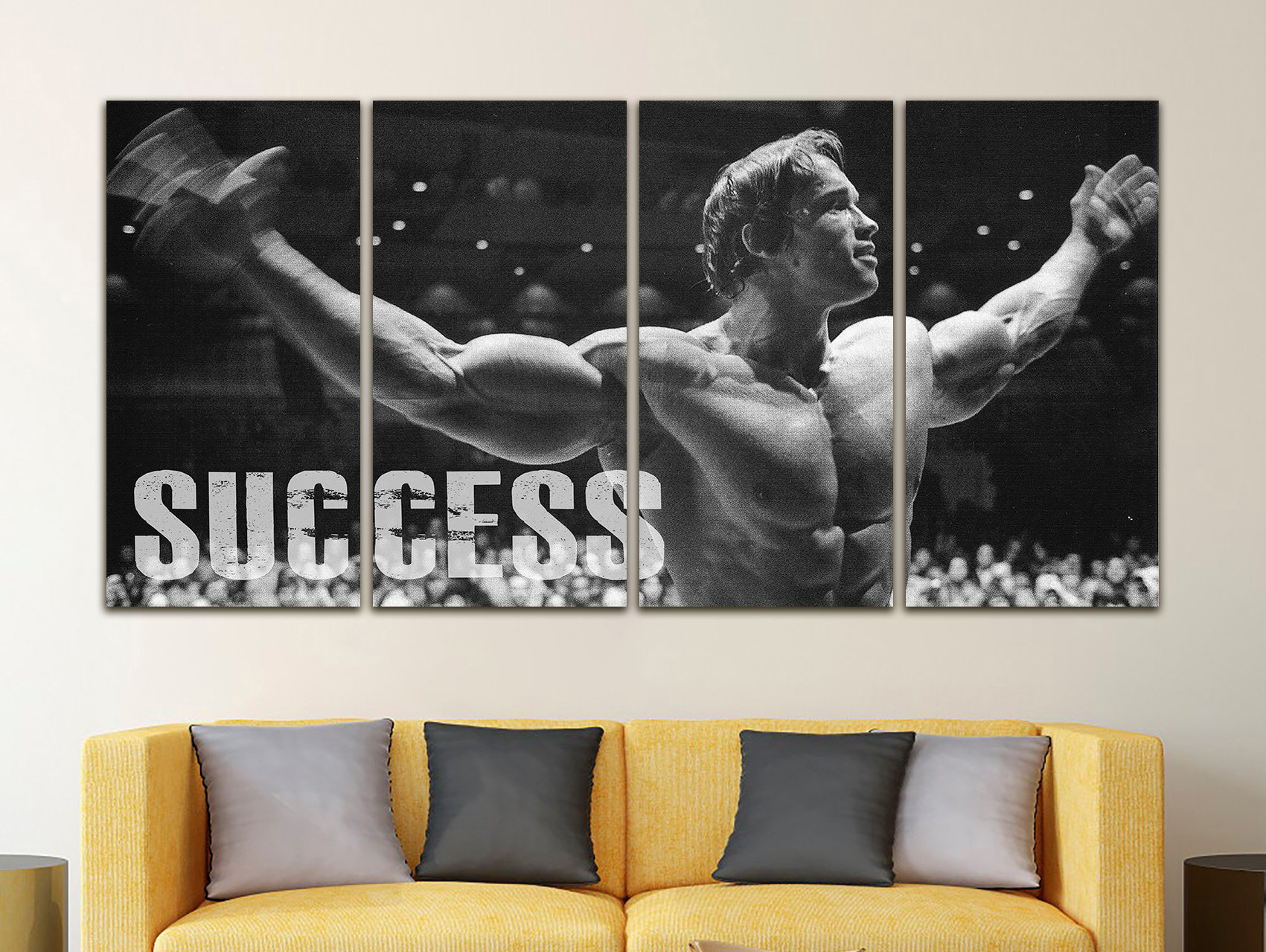 Arnold Schwarzenegger Gym Canvas: Motivational Fitness Wall Art - Etsy
