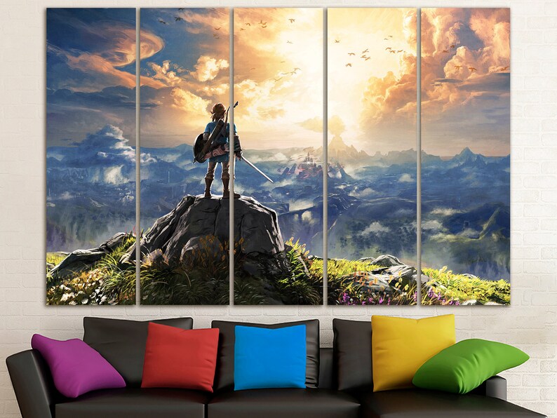 The Legend of Zelda canvas Zelda decor Kids room art Nursery image 10