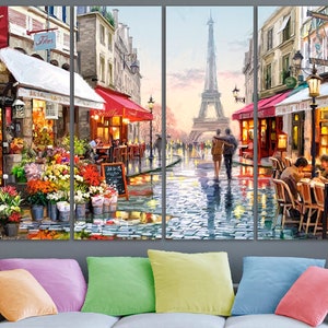 Paris toile Eiffel Tower décor France art Paris city print City poster Voyage toile Décor moderne Décor Grande impression toile Galerie poster
