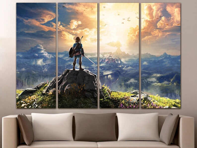 The Legend of Zelda canvas Zelda decor Kids room art Nursery image 8