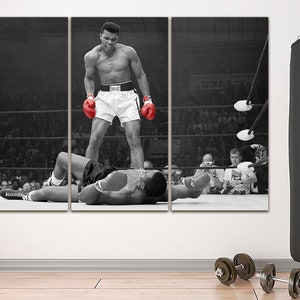 Muhammad Ali canvas Ali decor Motivation art Muscle gym print Sports room art Fitness canvas Workout decor Gym wall art Boxing wall decor