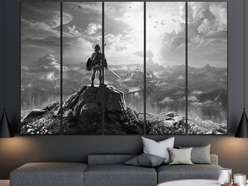 The Legend of Zelda canvas Zelda decor Kids room art Nursery Etsy