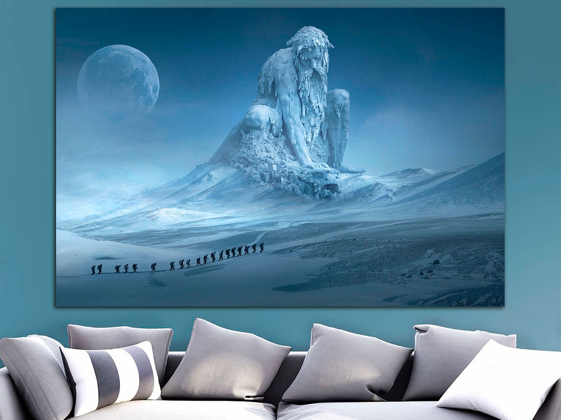 Fantasy God Canvas Greek Ancient Decor Mythology Art Ancient Etsy