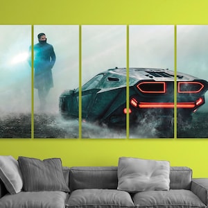 Blade Runner 2049 canvas Blade Runner decor Ryan Gosling art Movie poster 3 panel print Painting canvas Inspired movie decor Large print