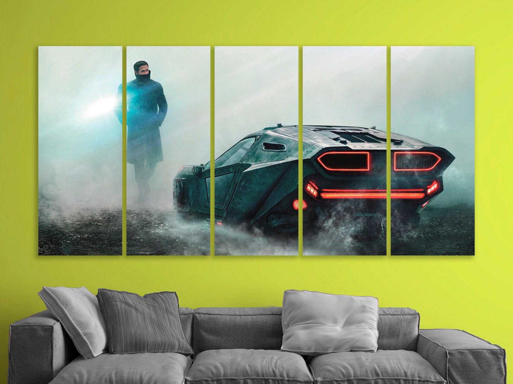Blade Runner 2049 canvas Blade Runner decor Ryan Gosling art Movie poster 3 panel print Painting canvas Inspired movie decor Large print