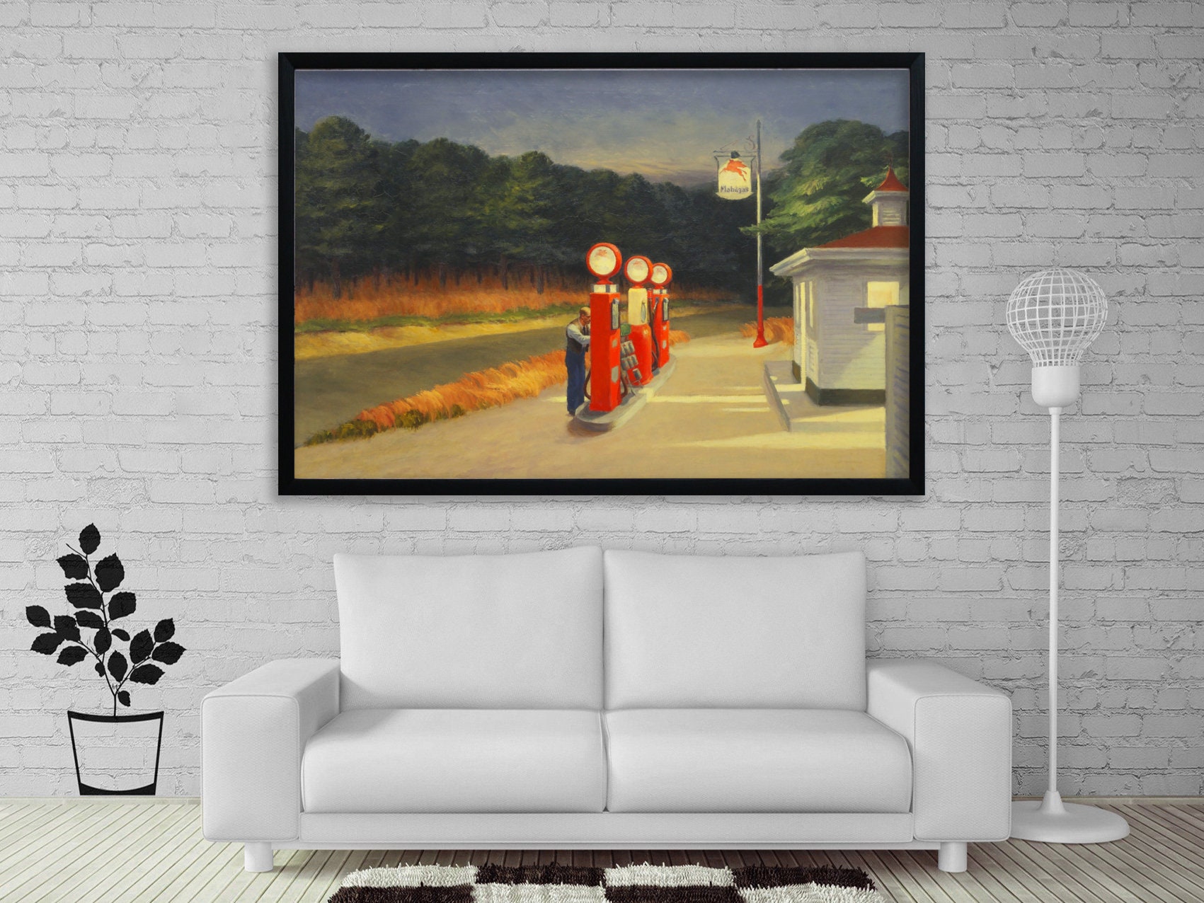 Klassieke Wall Art Edward Hopper Canvas Schilderijen Idealisme Foto Prints Gas Poster Home Decor Nordic Voor Woonkamer 19.6 x 29.5 (50x75 cm) Geen frame
