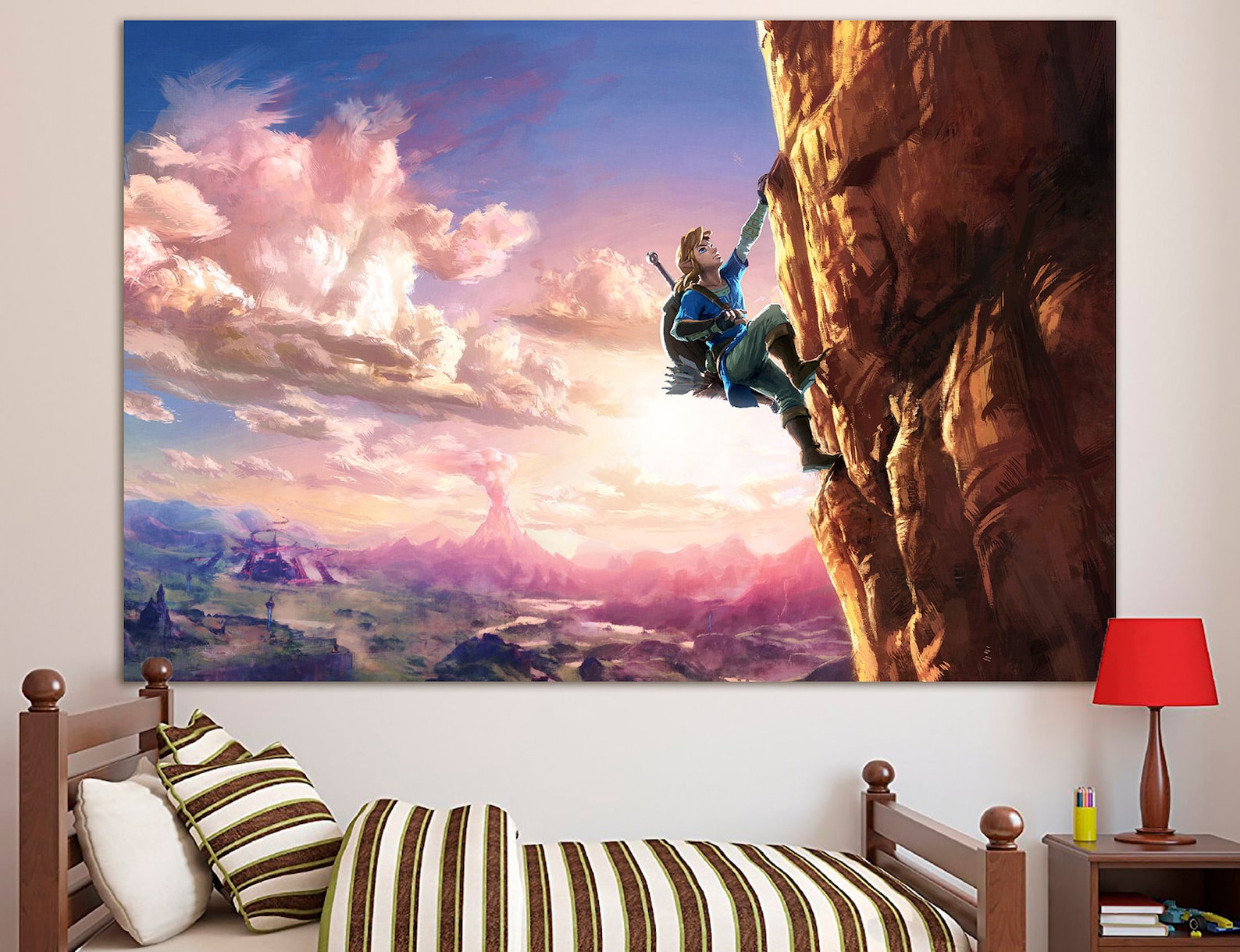The Legend of Zelda Canvas Zelda Decor Kids Room Art Nursery Etsy
