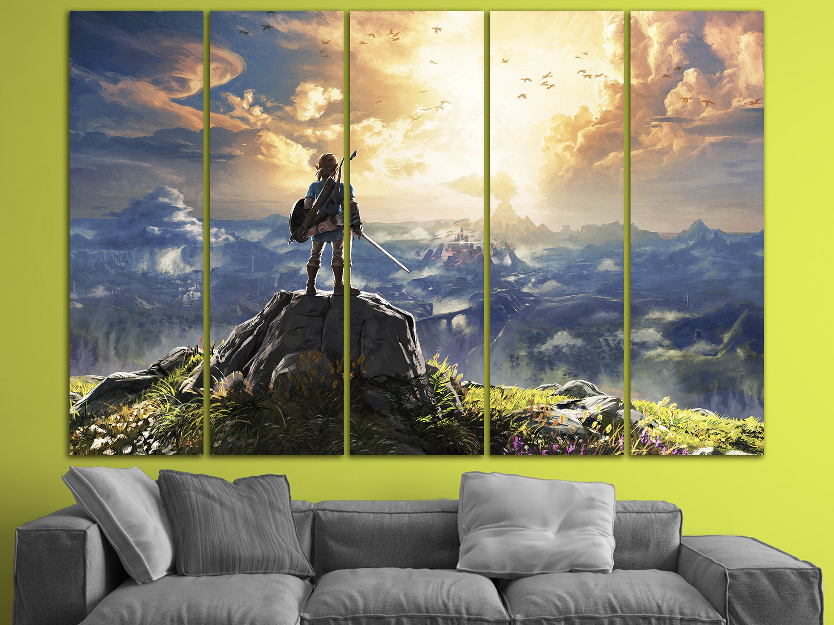 The Legend of Zelda Canvas Zelda Decor Kids Room Art Nursery Etsy Canada