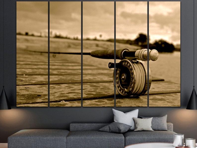 Fly Fishing Canvas Sports Decor Motivation Art Game Fishing Etsy