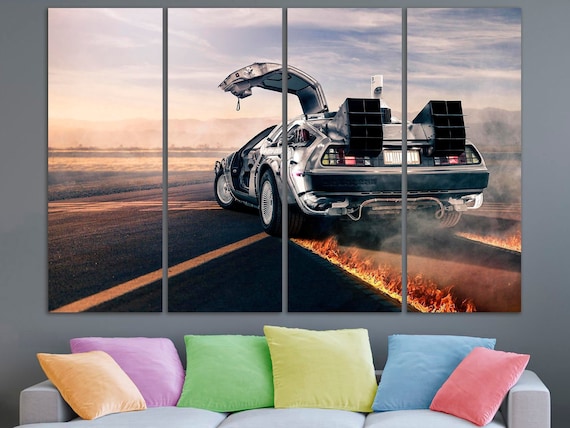 Back To The Future Canvas Back To The Future Decor Kids Room Etsy