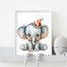 Nursery Art | Baby Shower | Baby Elephant Clipart Png Watercolor | Boho ...