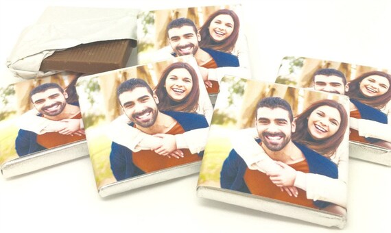 100 Personalised Chocolate Wedding Favours Your Own Photo Etsy