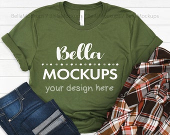 Olive Green Tshirt Etsy