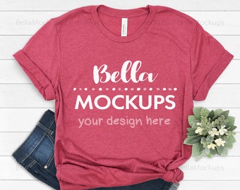 Red T Shirt Mockup Etsy