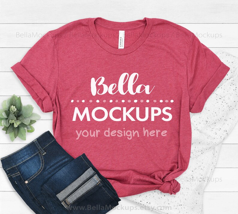 Download Lifestyle Photoimage Pink Tshirt Mockup Bella Canvas 3001 Heather Raspberry T Shirt Mock Up Shiplap Background Styled Flatlay Art Collectibles Photography Colonialgolfhart Com