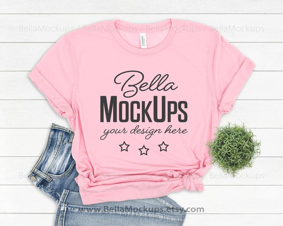 Bella Canvas Pink Triblend Mockup / BC 