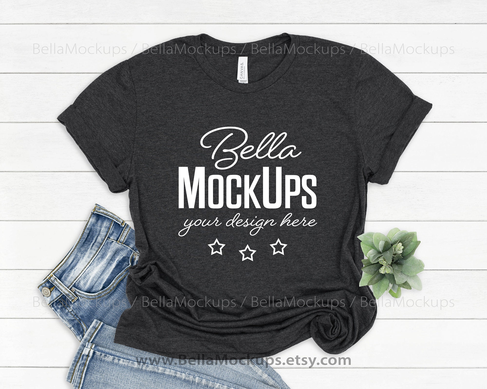 Dark Gray Heather Bella Canvas 3001 