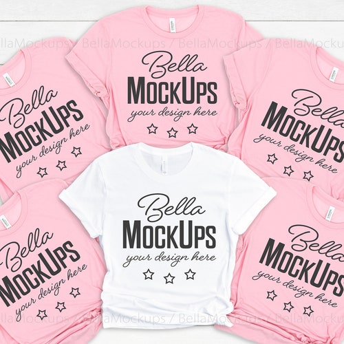 Bridal Party Tshirt Mock up / Group Tshirts Mockup / Multiple Etsy