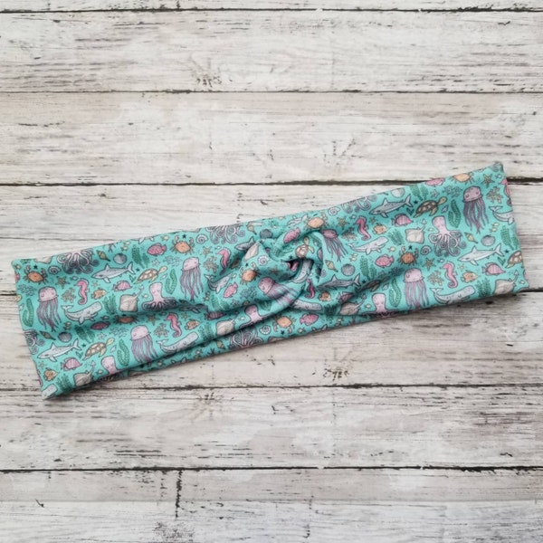 Tiny Sea and Ocean Creatures Stretch Headband