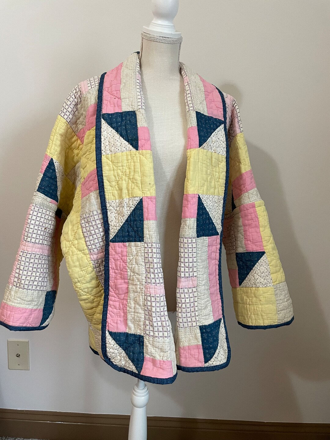 Vintage Handmade Quilt Coat Quilt Jacket Etsy