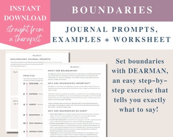 Wie man Grenzen setzt Arbeitsbuch Grenzen Arbeitsblatt Grenzen klingen wie Grenzen für Beziehungen Menschen gefällig Arbeitsmappe persönlich