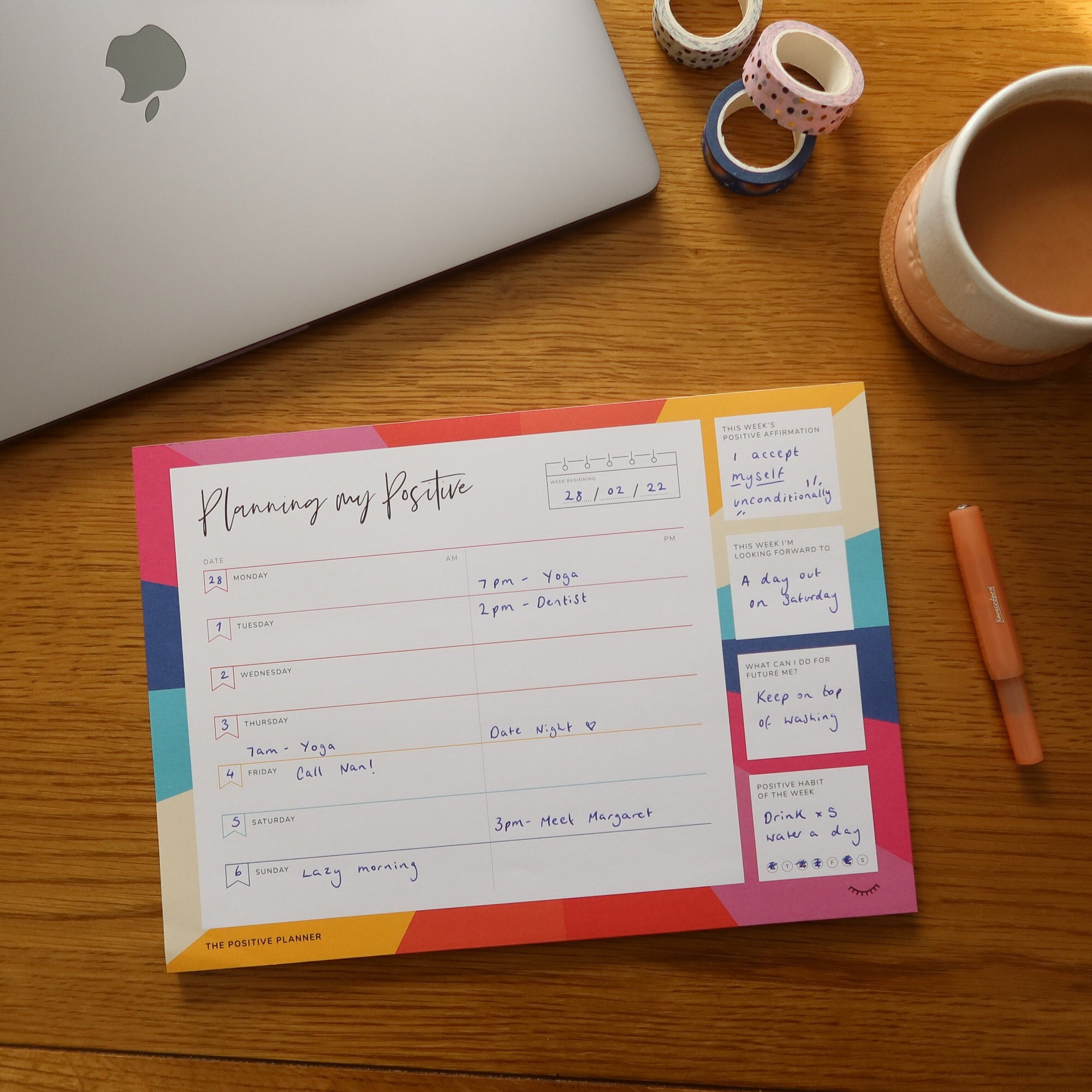 A4 Weekly Planner Tear off Desk Pad Schedule Planner Etsy