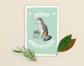 Cartes D Anniversaire Chien Etsy