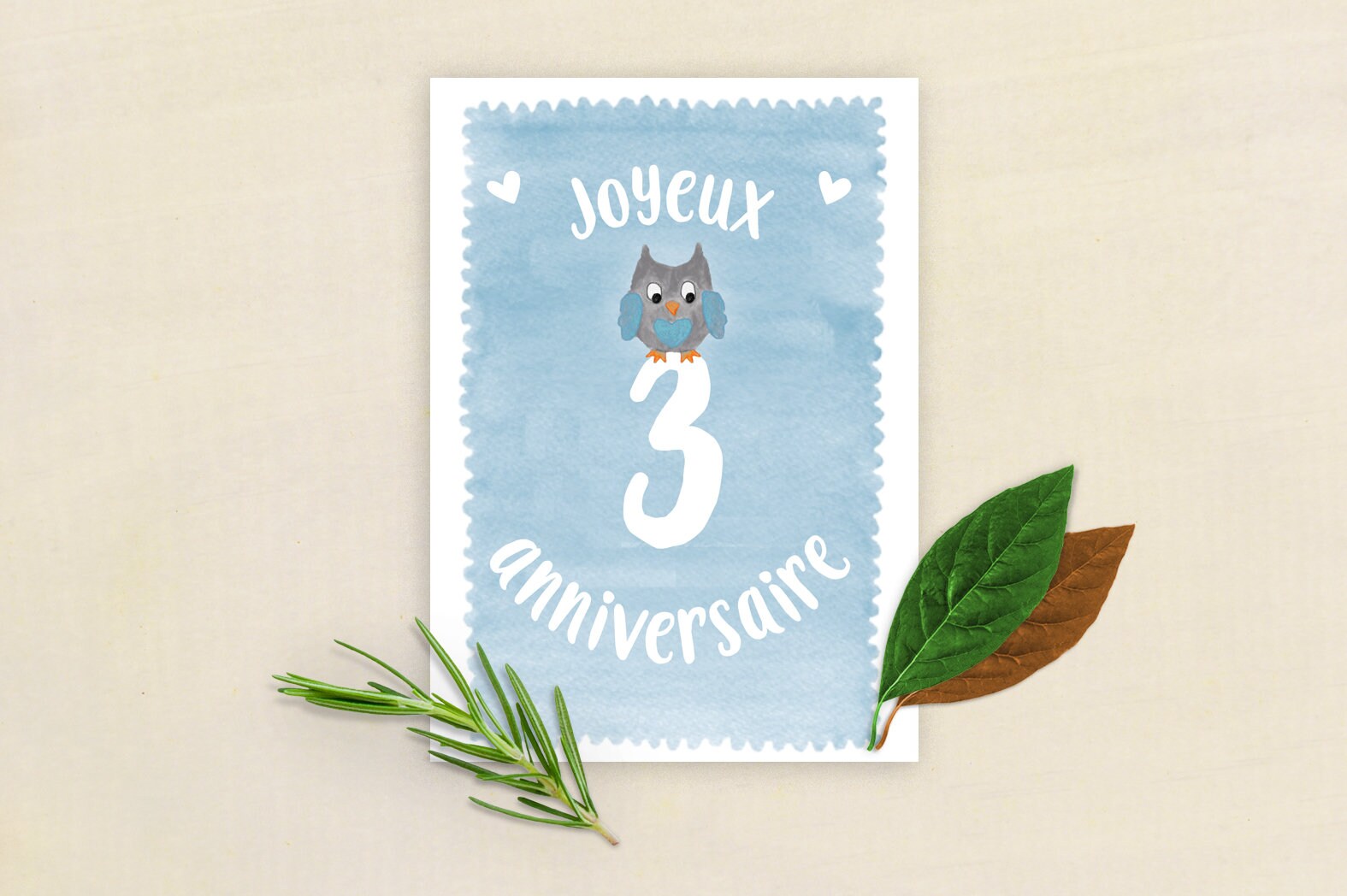 Carte D Anniversaire De Hibou Etsy France