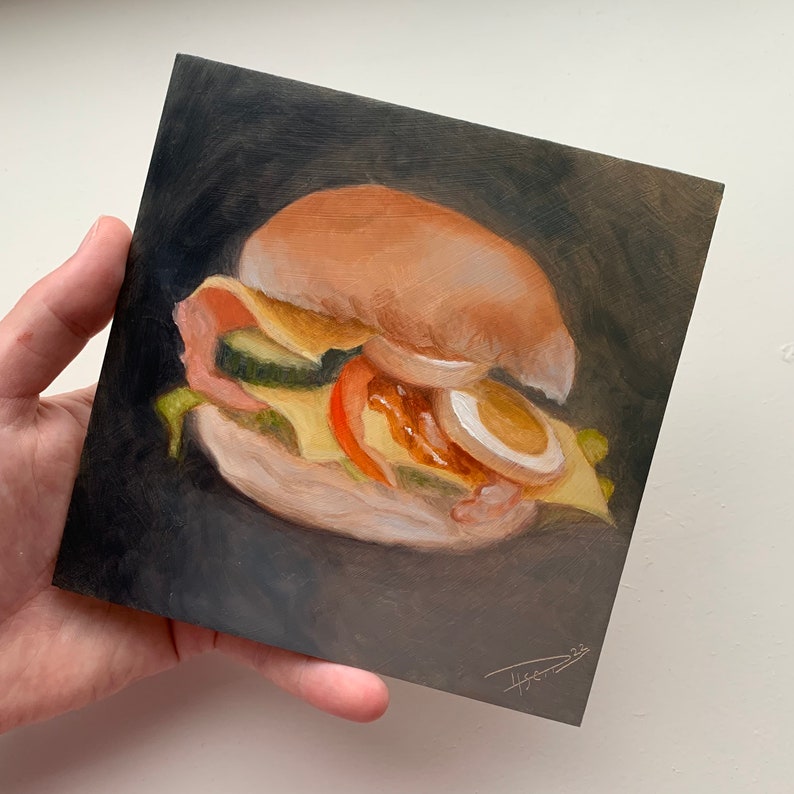 Healthy sandwich  oil painting image 1