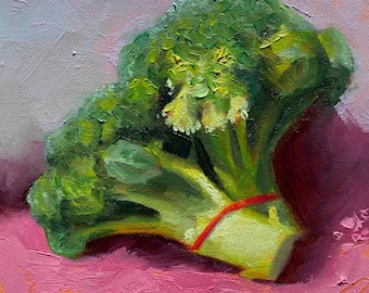 Broccoli olieverfschilderij