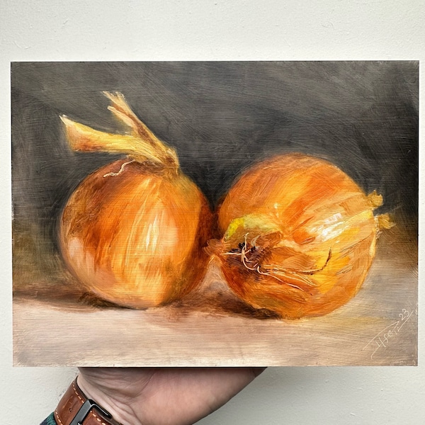 Onions - oil painting