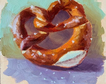 Pretzel olieverfschilderij