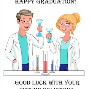 Congratulations Printable Card / Instant Download PDF / Science Graduation Card