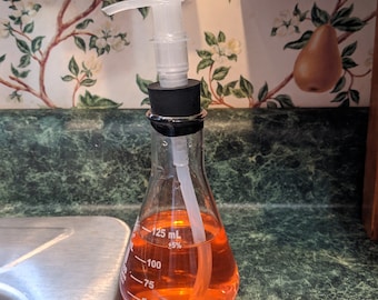 Soap/hand lotion dispenser - 125 mL Erlenmeyer Beaker Pair