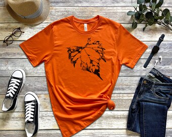 T-shirt graphique Leaf Skeleton - T-shirt botanique d'automne
