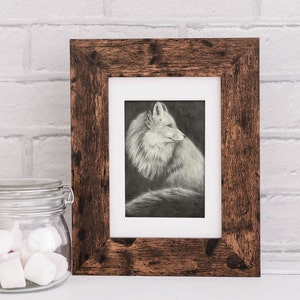 Fox Art - Original - Red Fox - Wildlife Art - Fantasy Whimsical Animal - Dark Forest Gallery Wall - Fox Print - Fox Wall Art - Wildlife Art