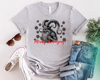 Camiseta Merry Krampus - Camiseta de Natal de Terror