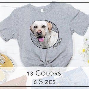 Custom Dog T-Shirt, Custom Unisex T-shirt, Pet Drawing Style T-Shirt, Dog Portrait T-Shirt, Ideal gift for dog lovers