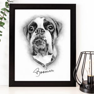 Personalized Pet Portrait, Drawing Style, Personalized Dog Drawing Style Portrait, Dog Gift Memorial, Custom Cat Drawing, Pet Loss Gift