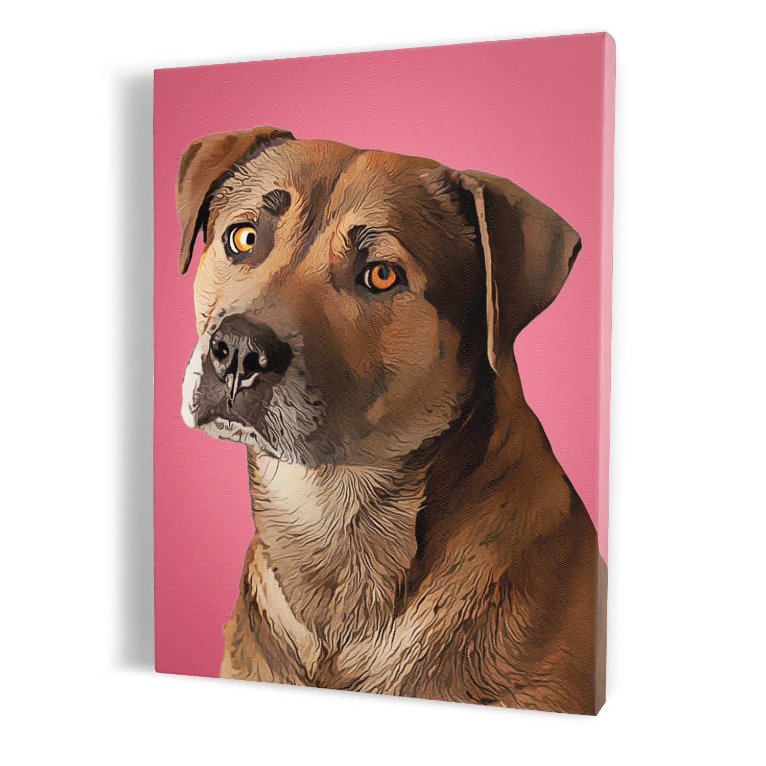 Your Dog on a Custom Canvas Dog Portrait Canvas Custom Pet Etsy