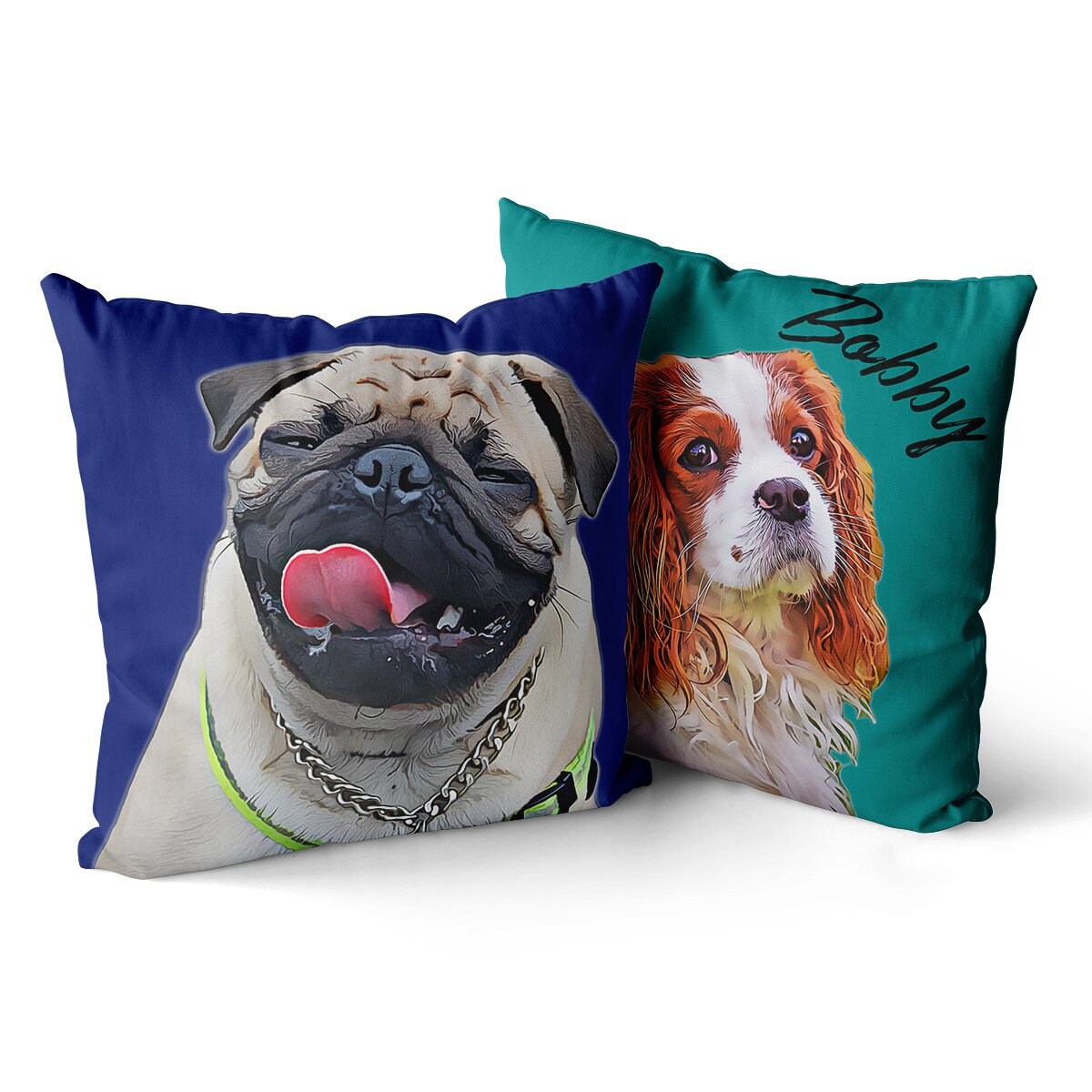 Your Dog On A Custom Pet Throw Pillow Personalised Dog Colour | Etsy