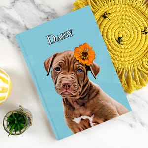 Personalized Pet Portrait Journal – Custom Pet Notebook, Pet Lover Gift, Dog Mom Gift, Cat Dad Gift, Pet Memorial Keepsake