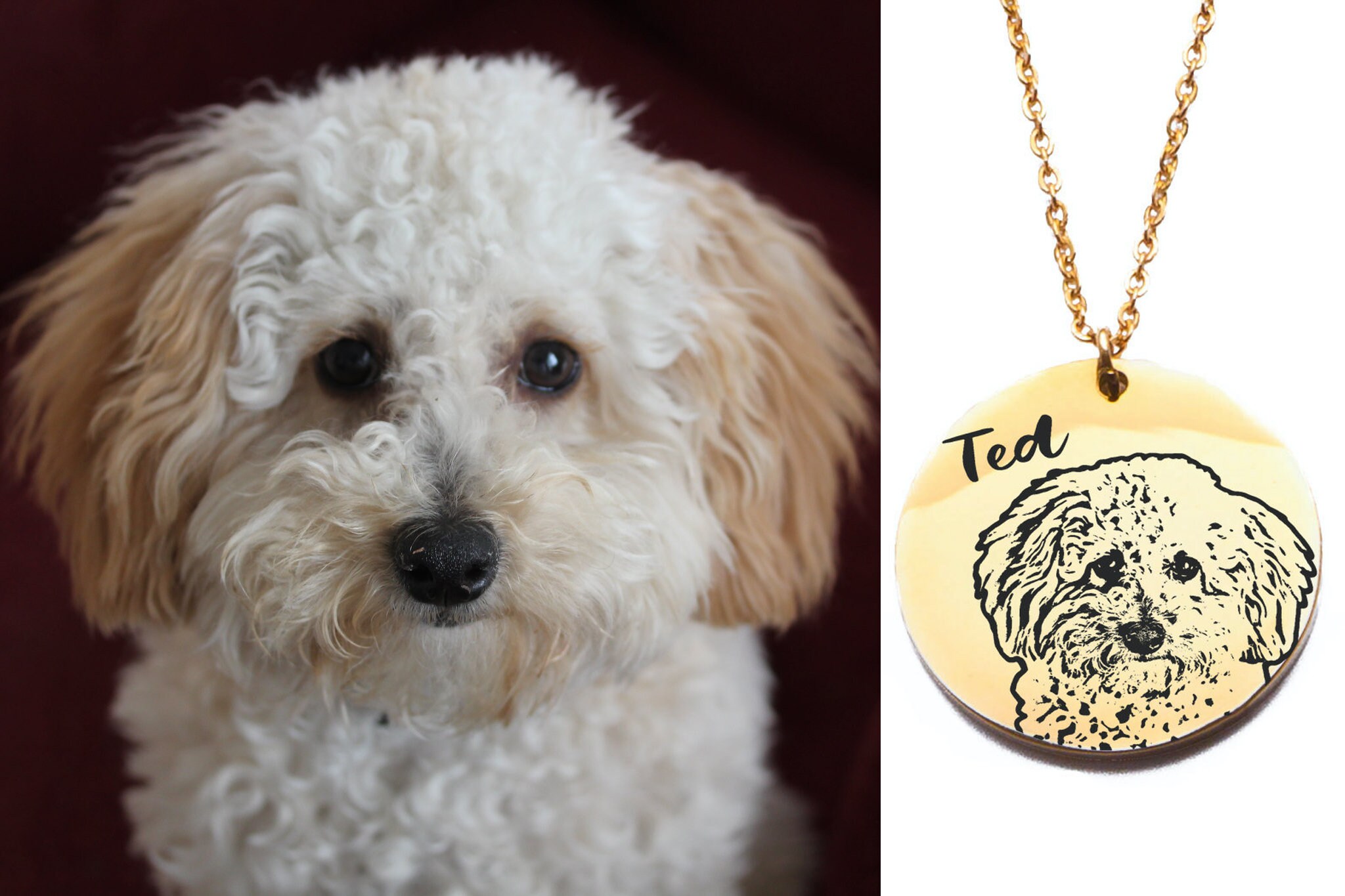 Dog necklace personalized custom engraved necklace pet Etsy