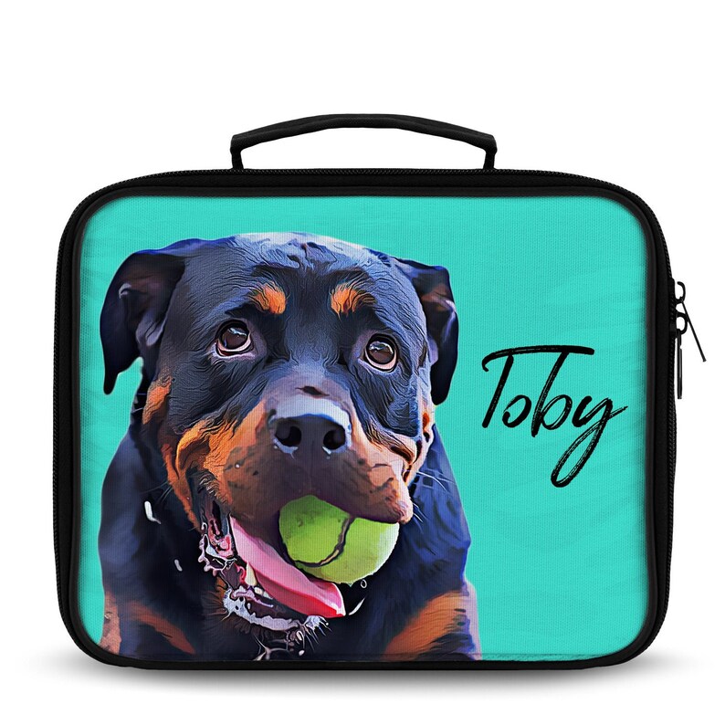 Your Dog on a Custom Lunch Bag Personalized Lunch Box Custom Etsy